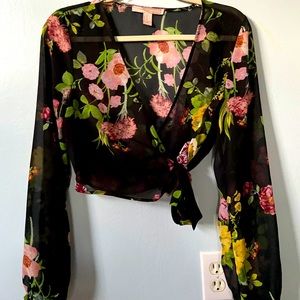 Forever 21 Chiffon Crop Top